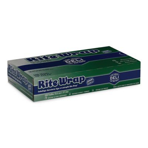 Dixie Rite-Wrap Dry Wax Lightweight Deli Paper, 10 x 10.75, 500 Sheets/Pack, 12 Packs/Carton (RW106)