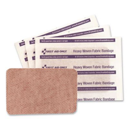 First Aid Only Heavy Woven Adhesive Bandages, Strip, 2 x 3, 25/Box (G160)