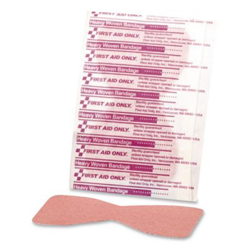 First Aid Only Heavy Woven Adhesive Bandages, Fingertip, 1.75 x 3, 25/Box (G163)