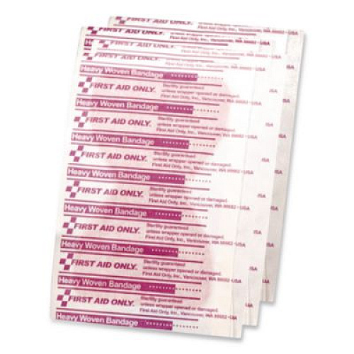 First Aid Only Heavy Woven Adhesive Bandages, Fingertip, 1.75 x 3, 25/Box (G163)