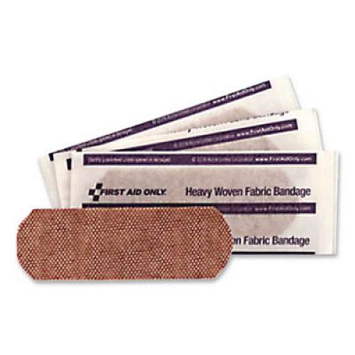 First Aid Only Heavy Woven Adhesive Bandages, Strip, 1 x 3, 50/Box (G167)