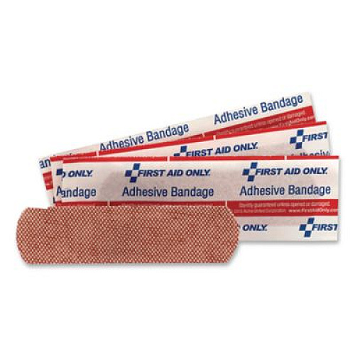 First Aid Only Heavy Woven Adhesive Bandages, Strip, 0.75 x 3, 100/Box (H119)