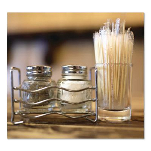Handgards Individually Wrapped Round Wood Mint Toothpicks, 4", Natural, 1,000/Box, 12 Boxes/Carton (426605)