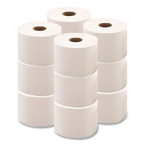 Sofidel Heavenly Choice One-Ply Jumbo Bathroom Tissue, Septic Safe, 3.4" x 2,000 ft, White, 12 Rolls/Carton (41004913600)