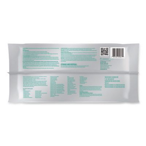Carlisle WipesPlus Disinfecting Surface Wipes, Flat Pack, 1-Ply, 7 x 8, Lemon Scent, White (37701EA)