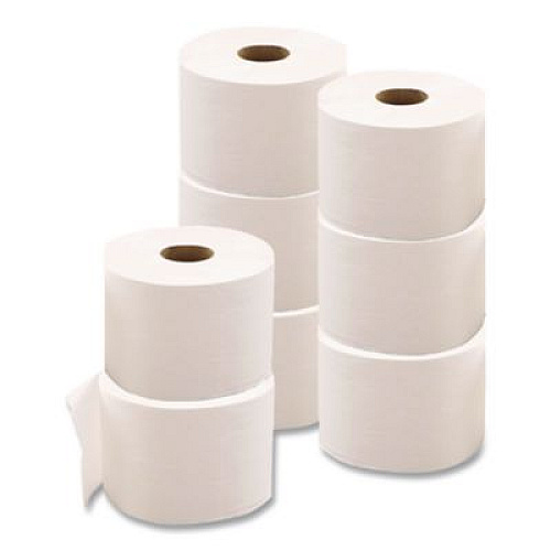 Papernet Heavenly Soft Double Layer Jumbo Toilet Tissue, Septic Safe, 1-Ply, 3.4" x 1,000 ft, White, 8 Rolls/Carton (41005013638)