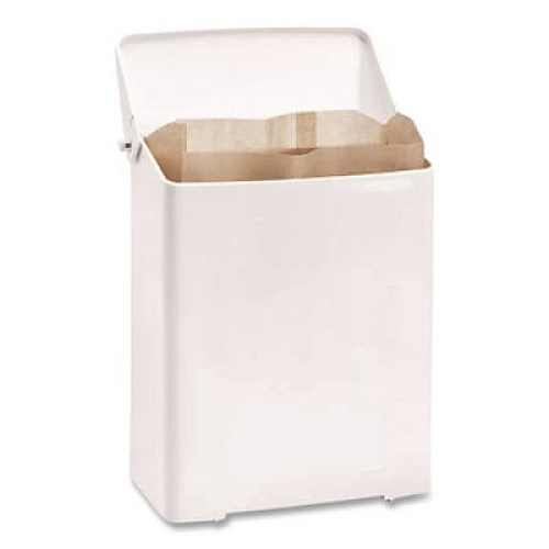 Impact Enamel Feminine Napkin Receptacle, Metal, White (25033000)