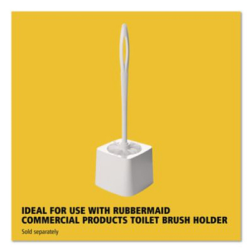 Rubbermaid Commercial Commercial-Grade Toilet Bowl Brush, 10" Handle, White (631000WE)