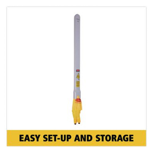 Rubbermaid Commercial Multilingual Pop-Up Safety Cone, 3-Sided, Fabric, 21 x 21 x 20, Yellow (9S00YEL)
