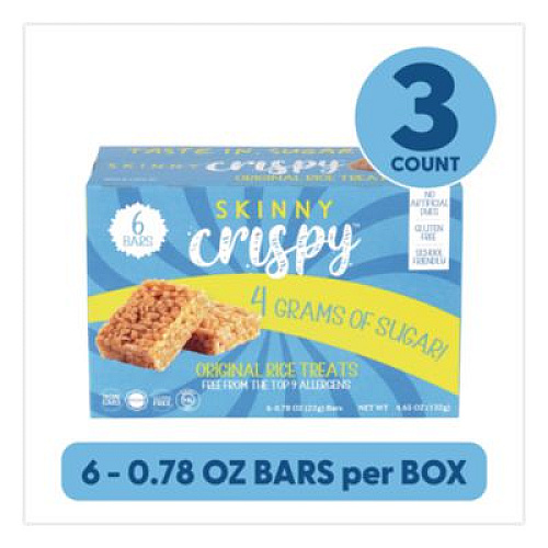 Skinny Crispy Crispy Treat, Vanilla, 0.78 oz Bars, 5 Bars/Pack, 3 Packs/Carton (60004176)