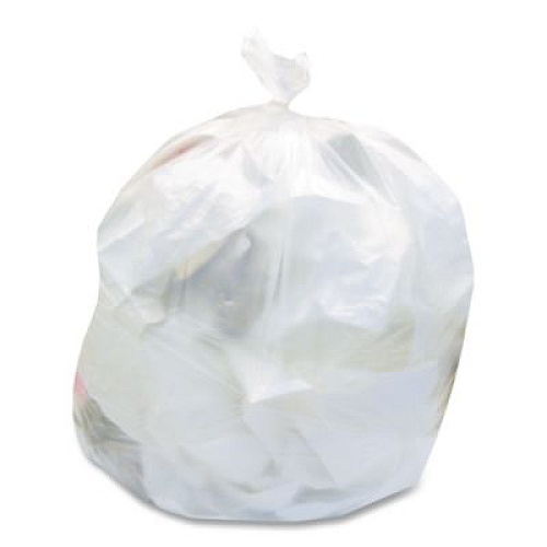 Heritage High-Density Waste Can Liners, 10 gal, 6 mic, 24" x 24", Natural, 50 Bags/Roll, 20 Rolls/Carton (Z4824RNR01)