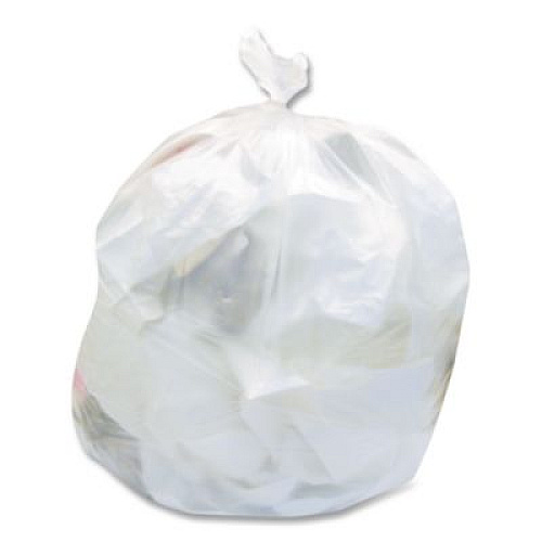 Heritage High-Density Waste Can Liners, 30 gal, 8 mic, 30" x 37", Natural, 25 Bags/Roll, 20 Rolls/Carton (Z6037LNR01)
