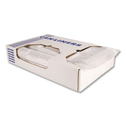Heritage High-Density Waste Can Liners, 30 gal, 8 mic, 30" x 37", Natural, 25 Bags/Roll, 20 Rolls/Carton (Z6037LNR01)