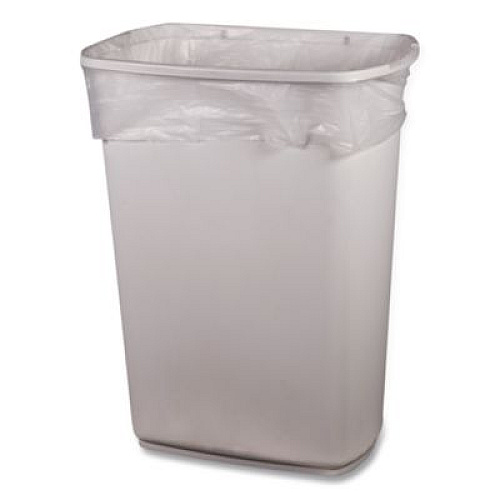 Boardwalk High-Density Waste Can Liners, 10 gal, 8 mic, 24 x 24, Natural, 1,000/Carton (24248N)