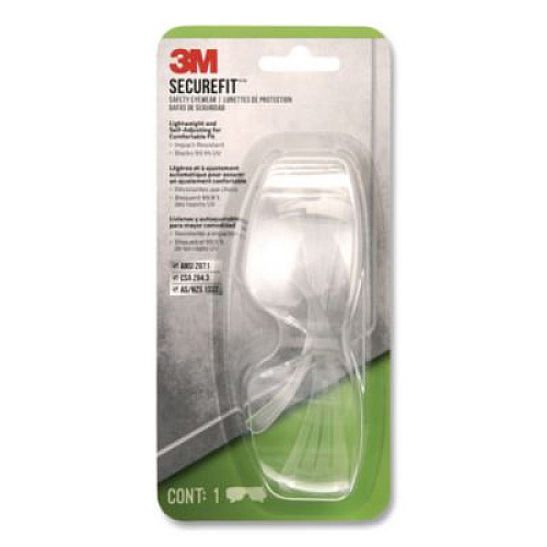 3M SecureFit 200 Protective Eyewear, Frameless, Blue Single Lens (SF204SGAFBLU)