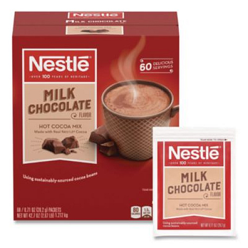 Nestl Hot Cocoa Mix, Milk Chocolate, 0.71 oz Packet, 60 Packets/Box (26791)