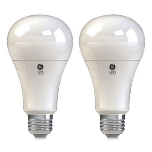GE LED Dimmable A21 Light Bulb, 12 W, Daylight, 2/Pack (66117)