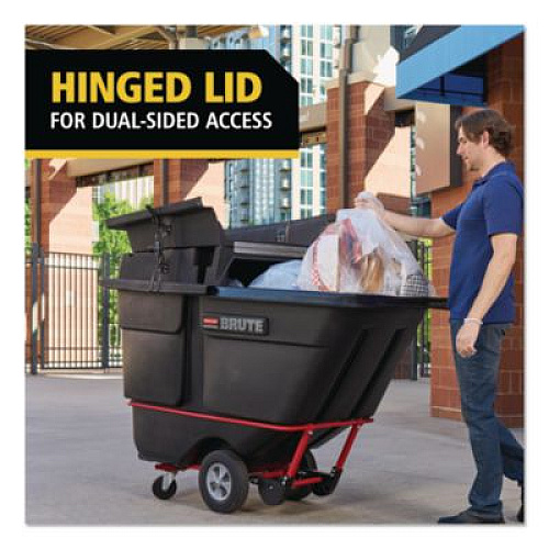 Rubbermaid Commercial BRUTE Rotomolded Tilt Truck Lid, 35.01 x 70.7 x 9.5, Black (2221457)