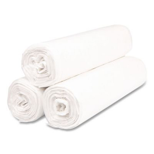 Inteplast Group Institutional Low-Density Can Liners, 45 gal, 1.15 mil, 40" x 46", Natural, Interleaved Roll, 20 Bags/Roll, 5 Rolls/Carton (SLW4046SPNS)