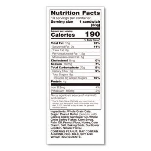 Nature Valley Biscuits, Honey with Peanut Butter, 1.35 oz Pouch, 16/Box (GEM47878)