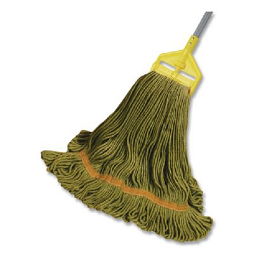 O'Dell 1200 Series Mop Head, PET, Large, 5" Headband, Green (1200LGR)