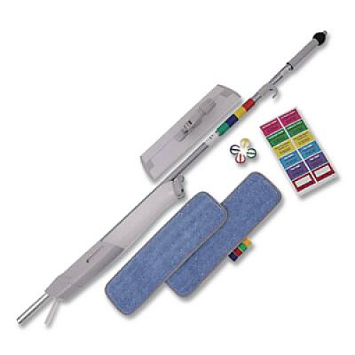 O'Dell Advantage+ Bucketless Mop, 16" Frame, White/Silver Metal Handle (BWMS16)