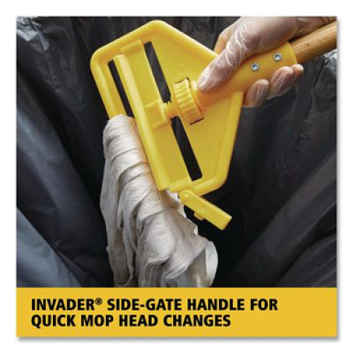 Rubbermaid Commercial Invader Side-Gate Wood Wet-Mop Handle, 60", Natural, 12/Carton (H116)