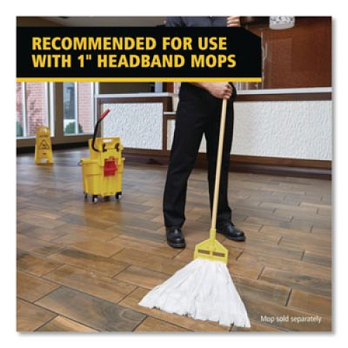 Rubbermaid Commercial Invader Side-Gate Wood Wet-Mop Handle, 60", Natural, 12/Carton (H116)