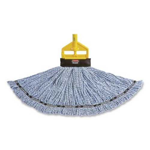 Rubbermaid Commercial Invader Fiberglass Side-Gate Wet-Mop Handle, 60", Gray/Yellow (H146)