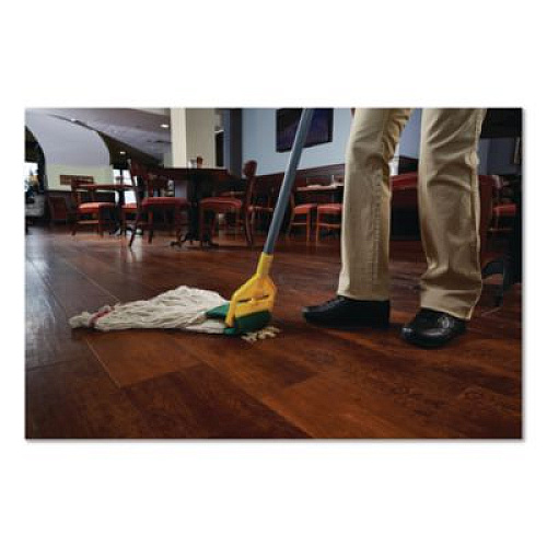 Rubbermaid Commercial Invader Fiberglass Side-Gate Wet-Mop Handle, 60", Gray/Yellow (H146)