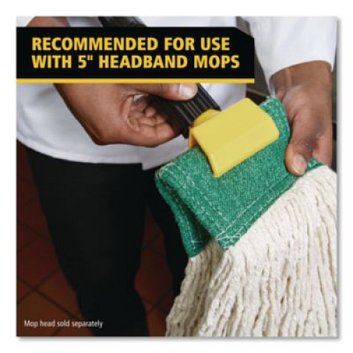 Rubbermaid Commercial Gripper Fiberglass Mop Handle, 1" dia x 60", Gray/Yellow (H246GY)