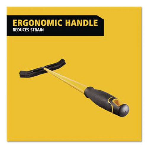 Rubbermaid Commercial Maximizer Push-to-Center Broom, Poly Bristles, 36 x 58.13, Steel Handle, Yellow/Black (2018728)