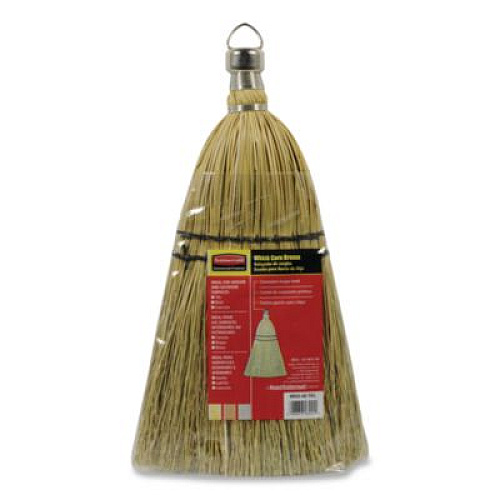 Rubbermaid Commercial Corn Whisk Broom, Corn Bristles, 12.2" Length, Yellow (FG9B5500YEL)