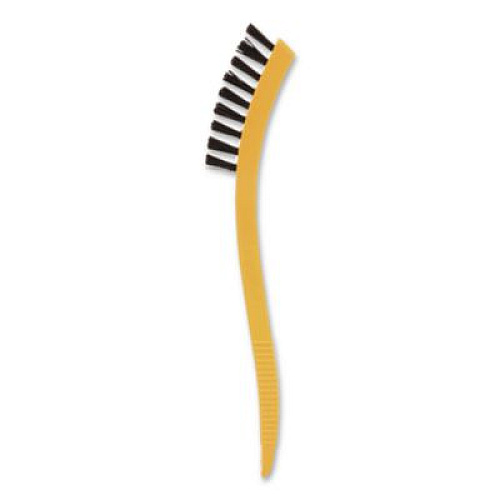 Rubbermaid Commercial Synthetic-Fill Tile and Grout Brush, Black Plastic Bristles, 2.5" Brush, 8.5" Yellow Plastic Handle (9B56BLA)