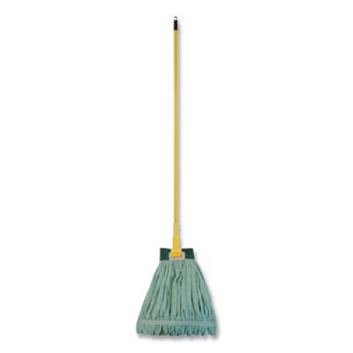 O'Dell EchoFiber Microfiber Loop Mop, Medium, Split Microfiber, 14" x 14", 1.5" Headband, Green (MWTMGNB)