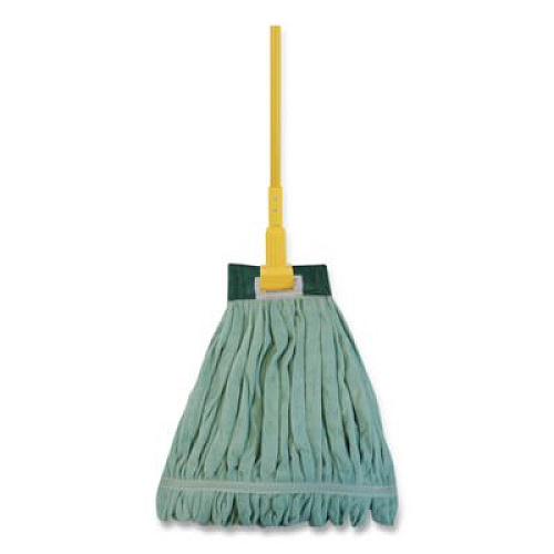 O'Dell EchoFiber Microfiber Loop Mop, Medium, Split Microfiber, 14" x 14", 1.5" Headband, Green (MWTMGNB)