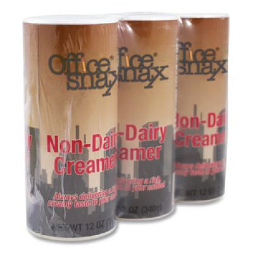 Office Snax Powdered Non-Dairy Creamer, Regular, 12 oz Canister, 3/Pack (00020G)
