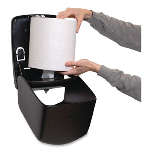 GEN Centerpull Roll Towel Dispenser, 8.99 x 8.7 x 12.65, Black (1606B)
