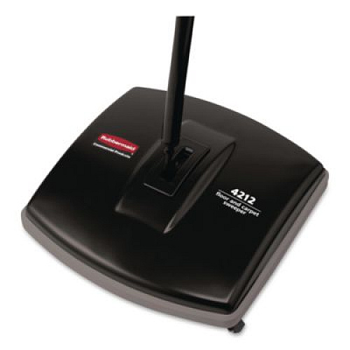 Rubbermaid Commercial Floor and Carpet Sweeper, 44" Handle, Black/Gray (421288BLA)