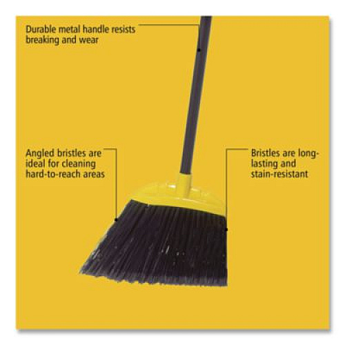 Rubbermaid Commercial Jumbo Smooth Sweep Angled Broom, 46" Handle, Black/Yellow (638906BLAEA)