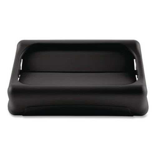 Rubbermaid Commercial Swing Top Lid for Slim Jim Waste Containers, 11.38w x 20.5d x 5h, Black (267360BK)