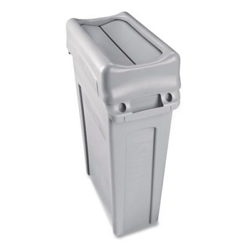 Rubbermaid Commercial Swing Lid for Slim Jim Waste Container, Gray (267360GY)