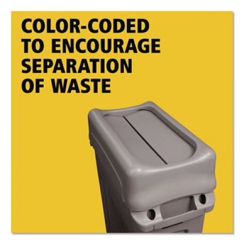 Rubbermaid Commercial Swing Lid for Slim Jim Waste Container, Gray (267360GY)