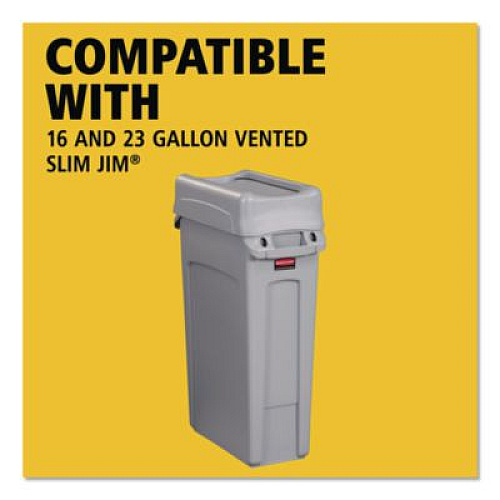 Rubbermaid Commercial Swing Lid for Slim Jim Waste Container, Gray (267360GY)