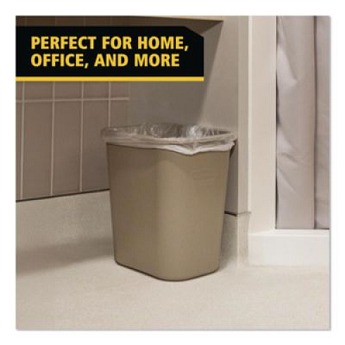 Rubbermaid Commercial Deskside Plastic Wastebasket, 7 gal, Plastic, Beige (295600BG)
