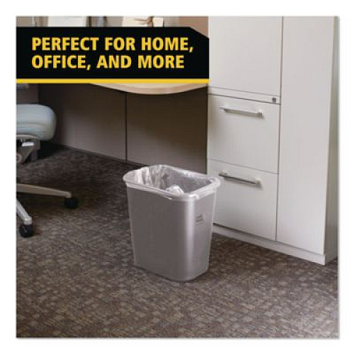 Rubbermaid Commercial Deskside Plastic Wastebasket, 7 gal, Plastic, Gray (295600GY)