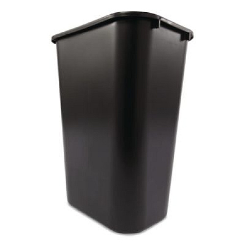 Rubbermaid Commercial Deskside Plastic Wastebasket, 10.25 gal, Plastic, Black (295700BK)