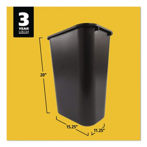 Rubbermaid Commercial Deskside Plastic Wastebasket, 10.25 gal, Plastic, Black (295700BK)