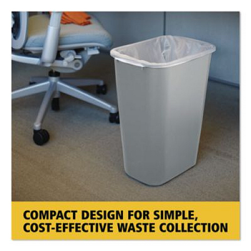 Rubbermaid Commercial Deskside Plastic Wastebasket, 10.25 gal, Plastic, Gray (295700GY)