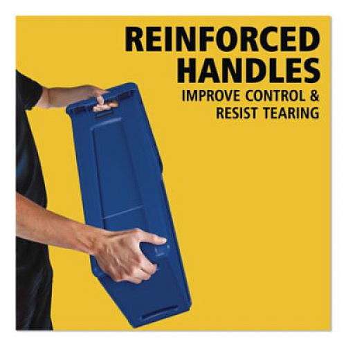 Rubbermaid Commercial Slim Jim Plastic Recycling Container with Venting Channels, 23 gal, Plastic,  Blue (354007BE)